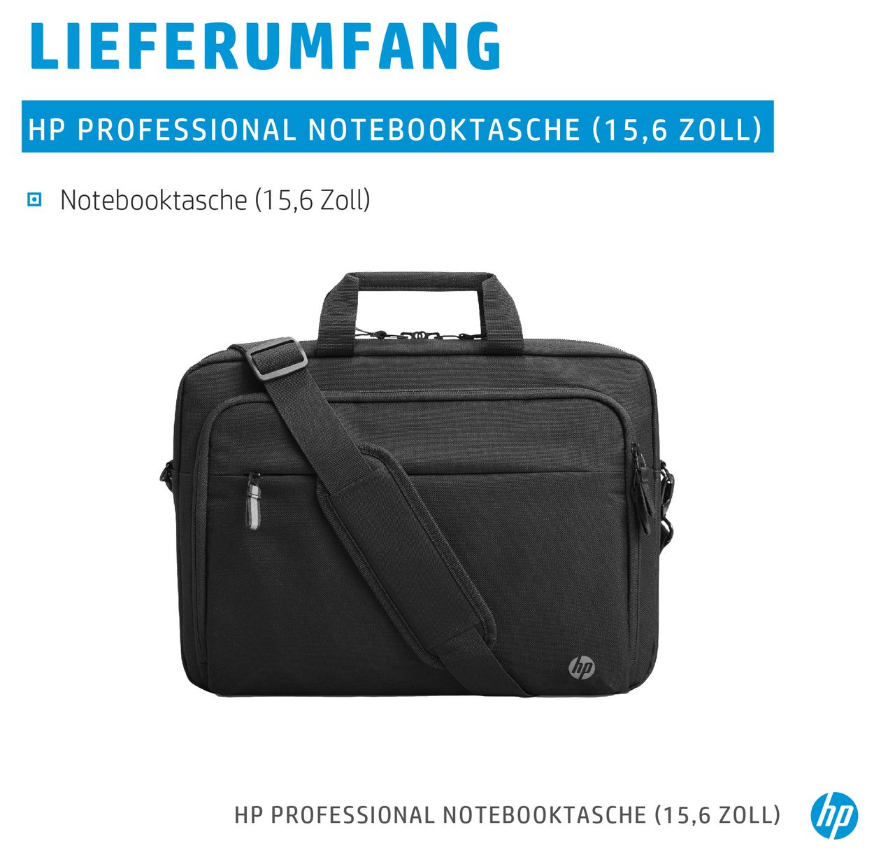 Professional Notebooktasche bis 39,6 cm (15.6 Zoll) (Schwarz) 