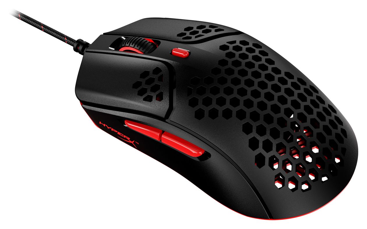 HyperX Pulsefire Haste 16000 DPI Gaming Maus Optisch  (Schwarz, Rot) 