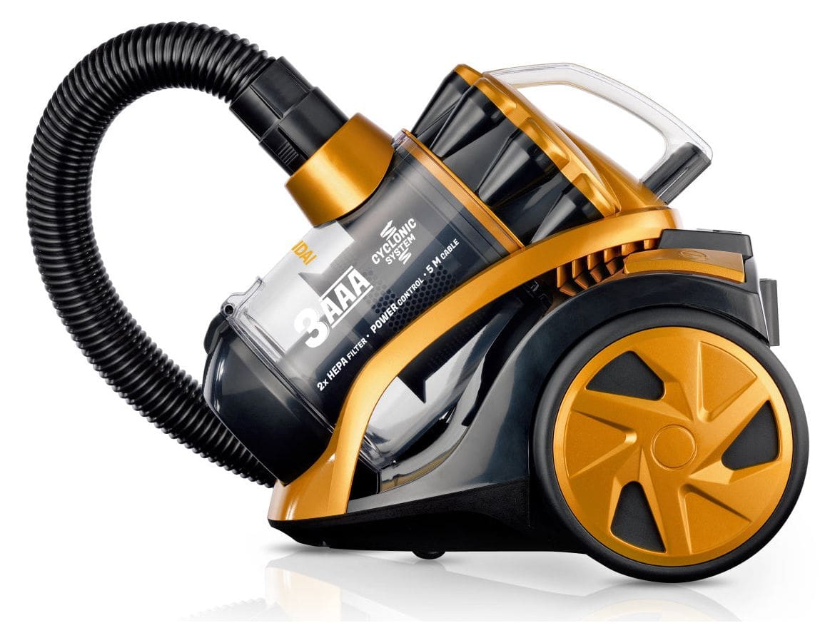 VC014 Bodenstaubsauger Beutellos 800 W HEPA  (Schwarz, Orange) 