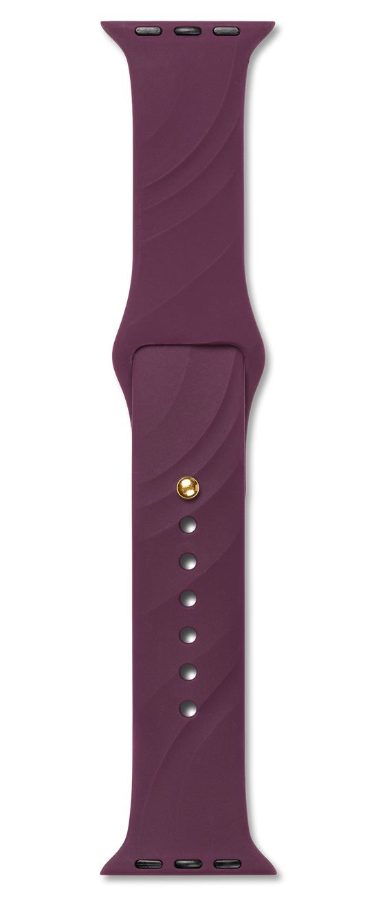 Soft Swirl Silicone Watch Band Armband 20 mm Apple Watch 38/40/41/42 (Series10) - S/M  (Violett) 