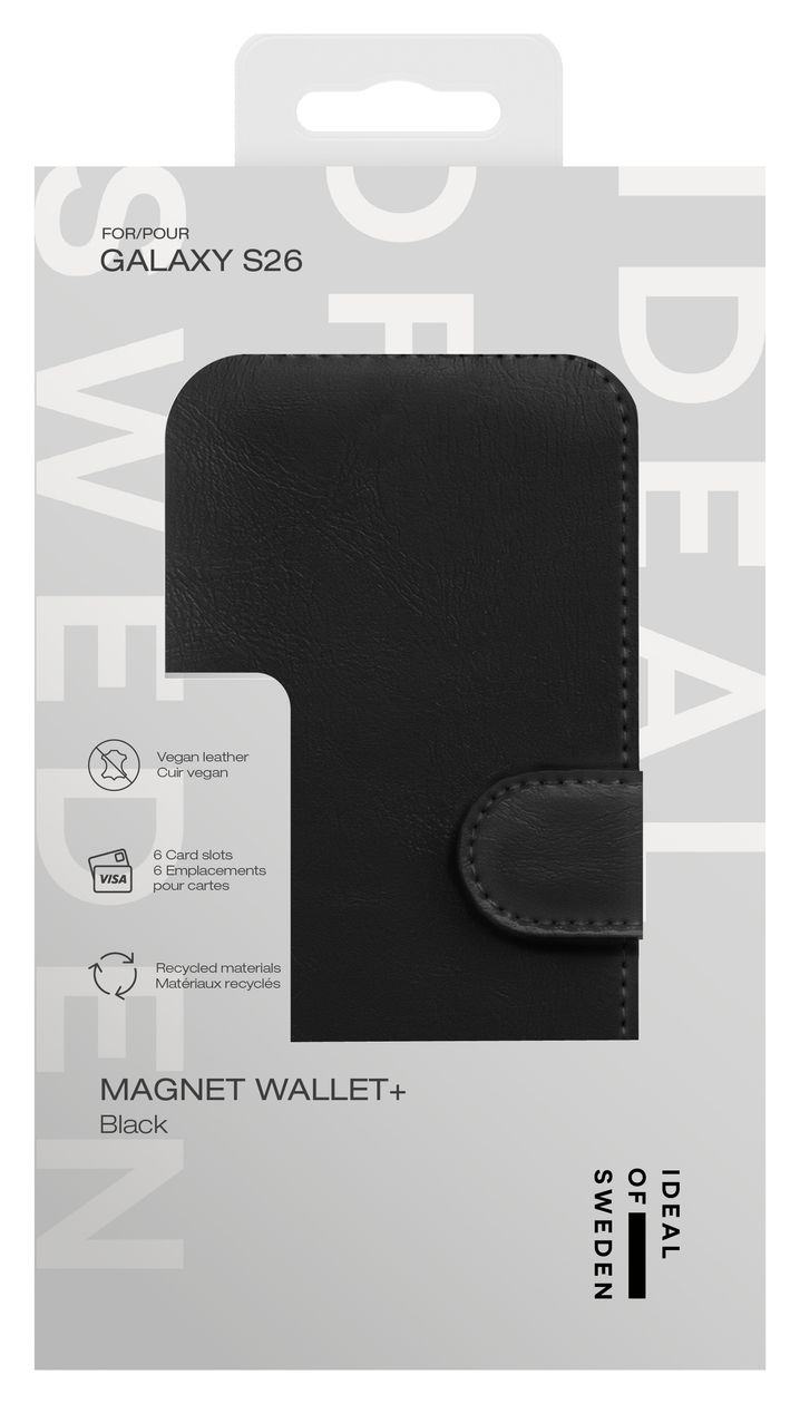 Magnet Wallet+ für Samsung Galaxy S26  (Schwarz) 