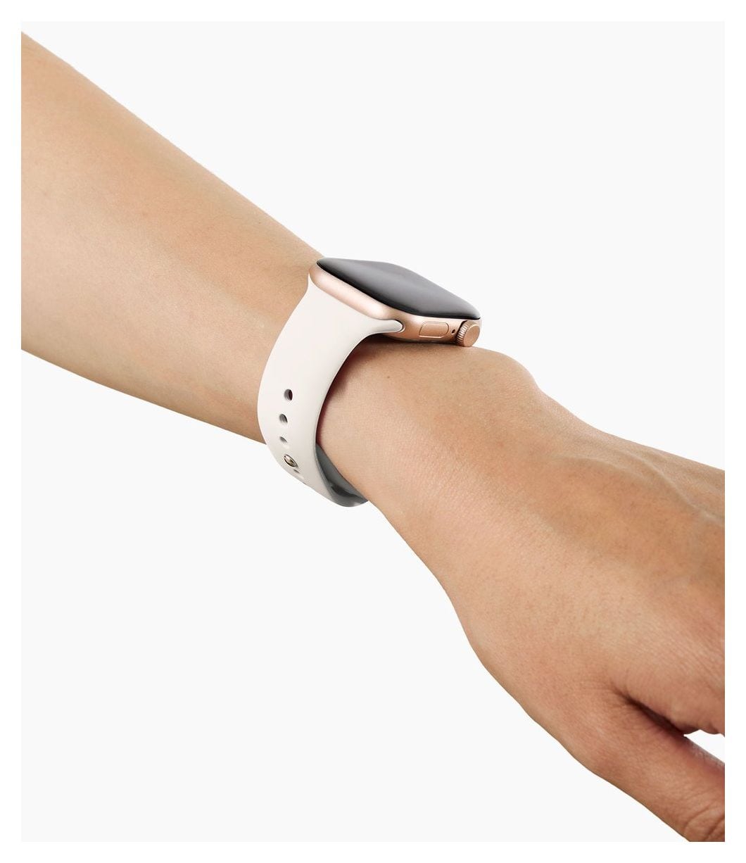 Silicone Watch Band Armband 20 mm Apple Watch 38/40/41/42(Series10) - M/L  (Weiß) 