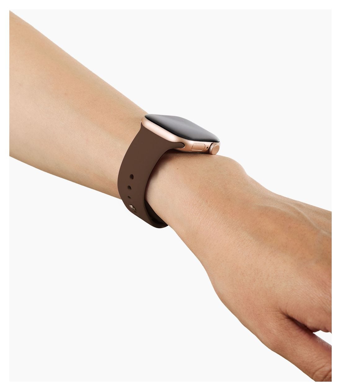 Silicone Watch Band Armband 20 mm Apple Watch 38/40/41/42(Series10) - M/L  (Braun) 