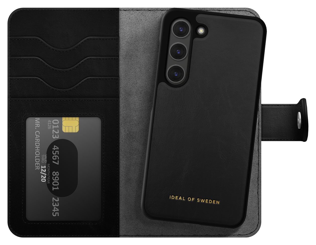 IDMWP-S24-01 Geldbörsenhülle für Samsung Galaxy S24  (Schwarz) 