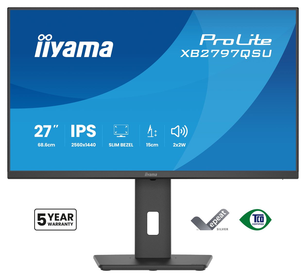 ProLite XB2797QSU-B1 Quad HD Monitor 68,6 cm (27 Zoll) 16:9 1 ms 350 cd/m²  (Schwarz) 