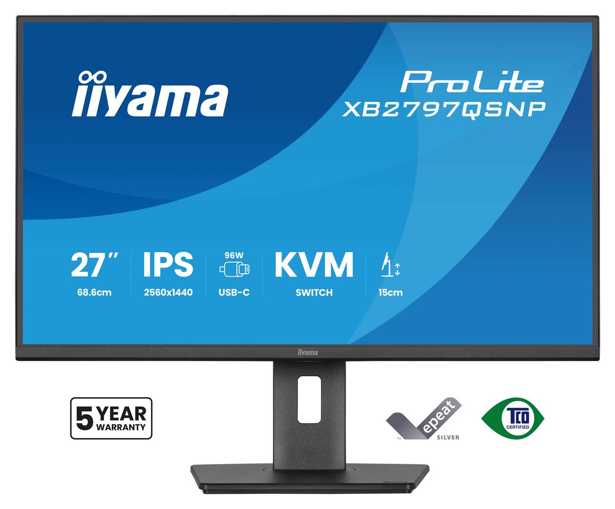ProLite XB2797QSNP-B1 Quad HD Monitor 68,6 cm (27 Zoll) 16:9 350 cd/m²  (Schwarz) 