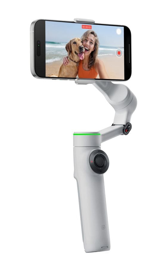 Flow 2 Pro Creator Bundle Gimbal für Smartphone faltbar Bluetooth  (Grau) 