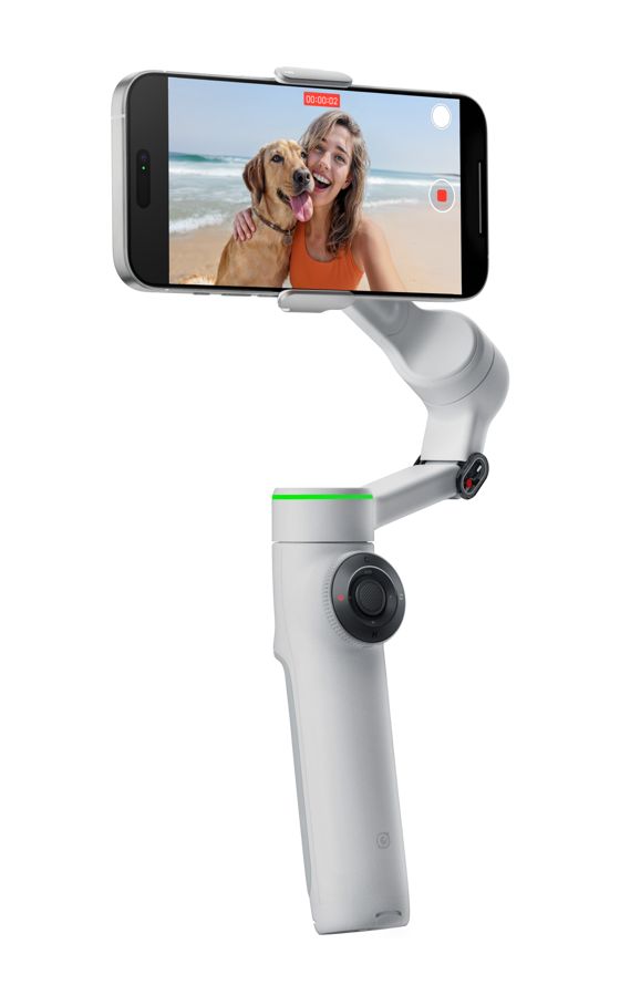 Flow 2 Pro Standard Bundle Gimbal für Smartphone faltbar Bluetooth  (Grau) 