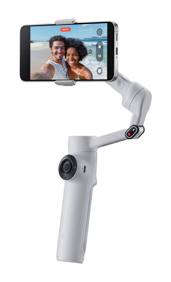 Flow 2 Standard Bundle Stativ Gimbal für Smartphone faltbar Bluetooth  (Hellgrau) 