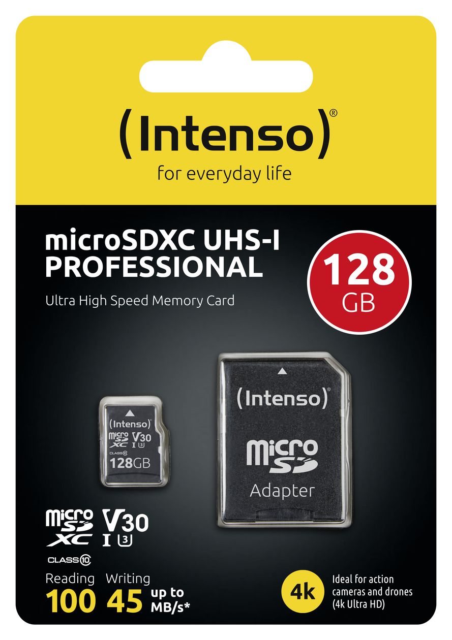 3433491 Professional MicroSDXC Speicherkarte 128 GB U3 Klasse 10 
