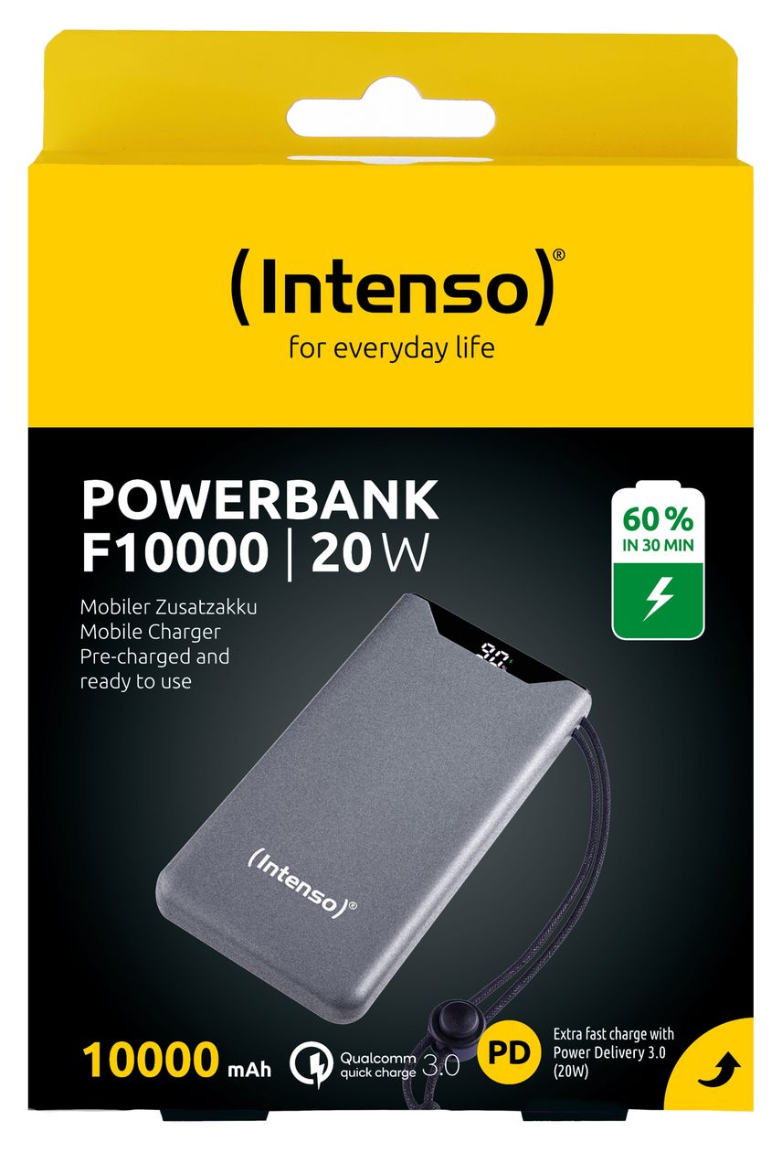 F 10000 mAh Powerbank  (Grau) 