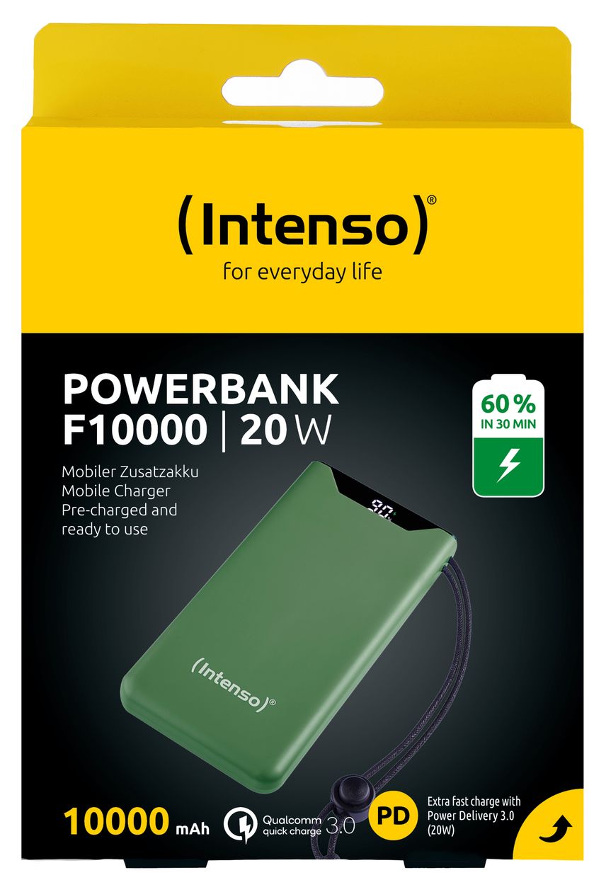 F 10000 mAh Powerbank  (Grün) 