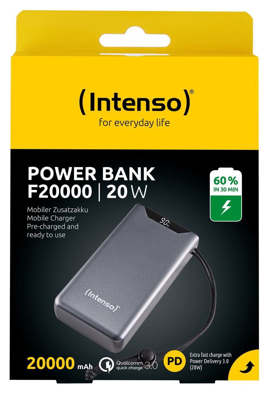 F 20000 mAh Powerbank  (Grau) 
