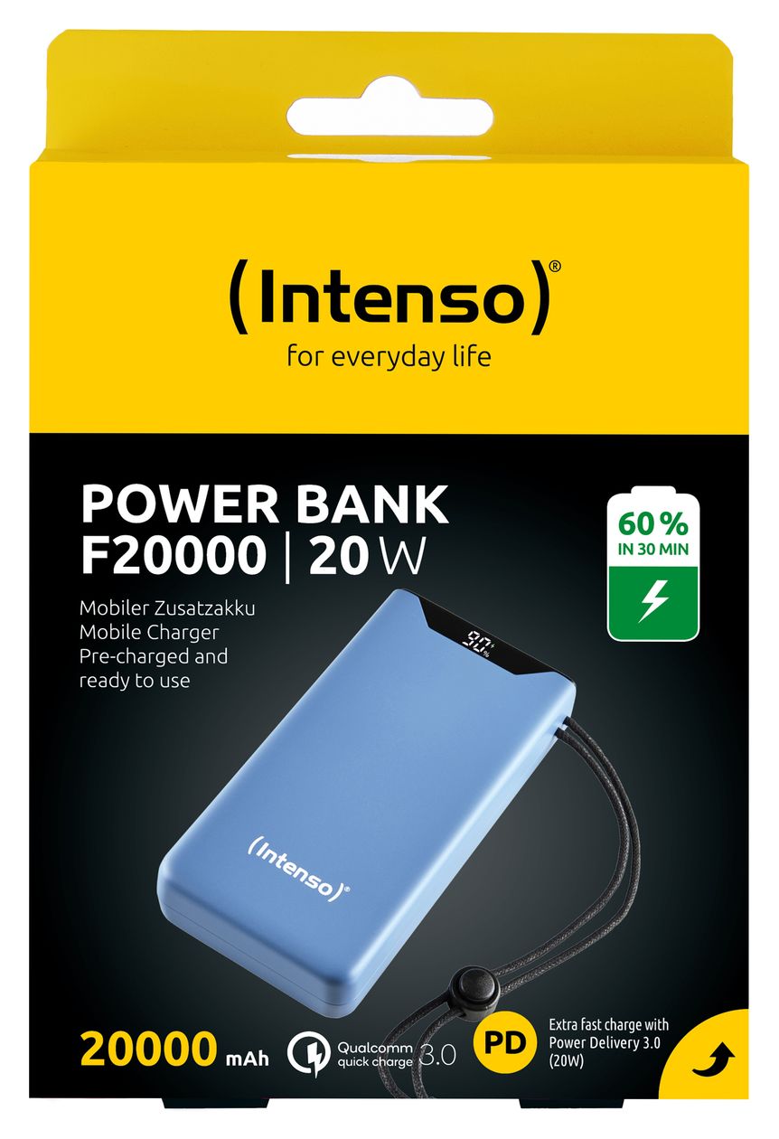 F 20000 mAh Powerbank  (Blau) 