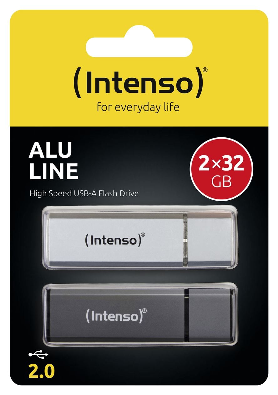 Alu Line USB Typ-A Stick 32 GB  (Anthrazit, Silber) 