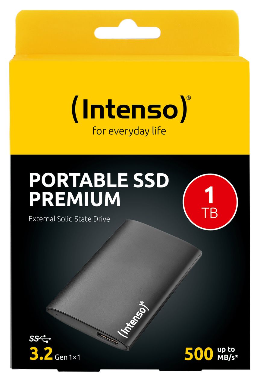 Portable Premium Edition 1 TB SSD 1.8"  (Schwarz) 