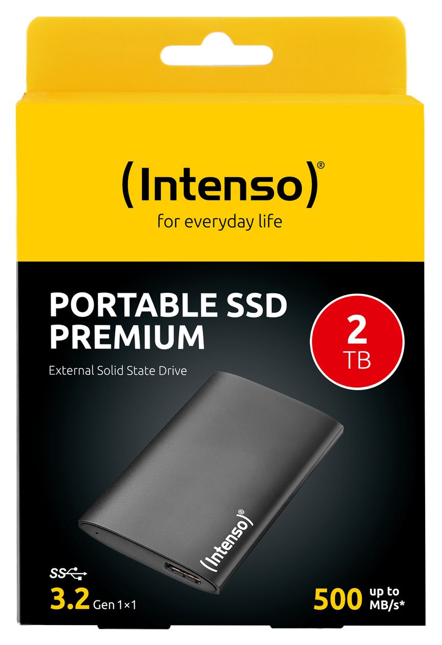 Portable Premium Edition 2 TB SSD 1.8"  (Schwarz) 