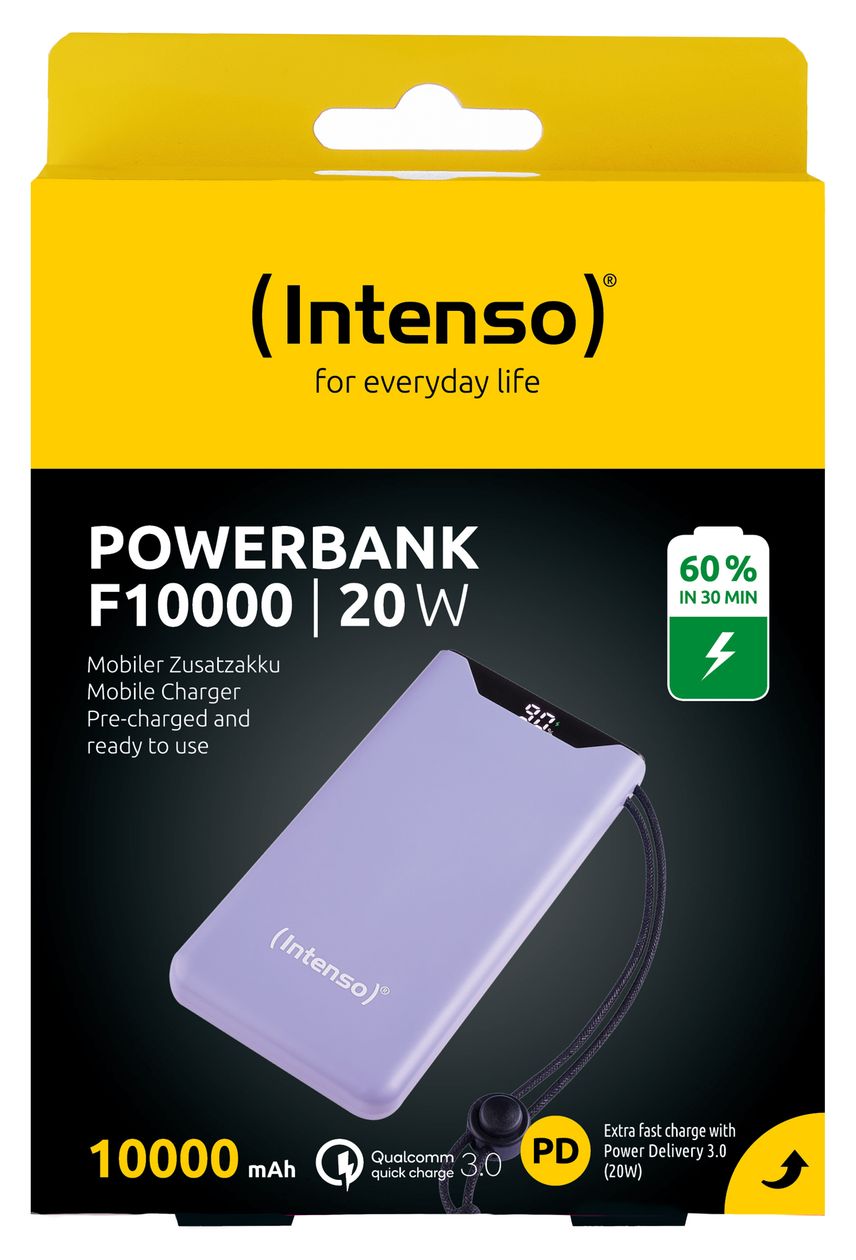 F 10000 mAh Powerbank  (Violett) 