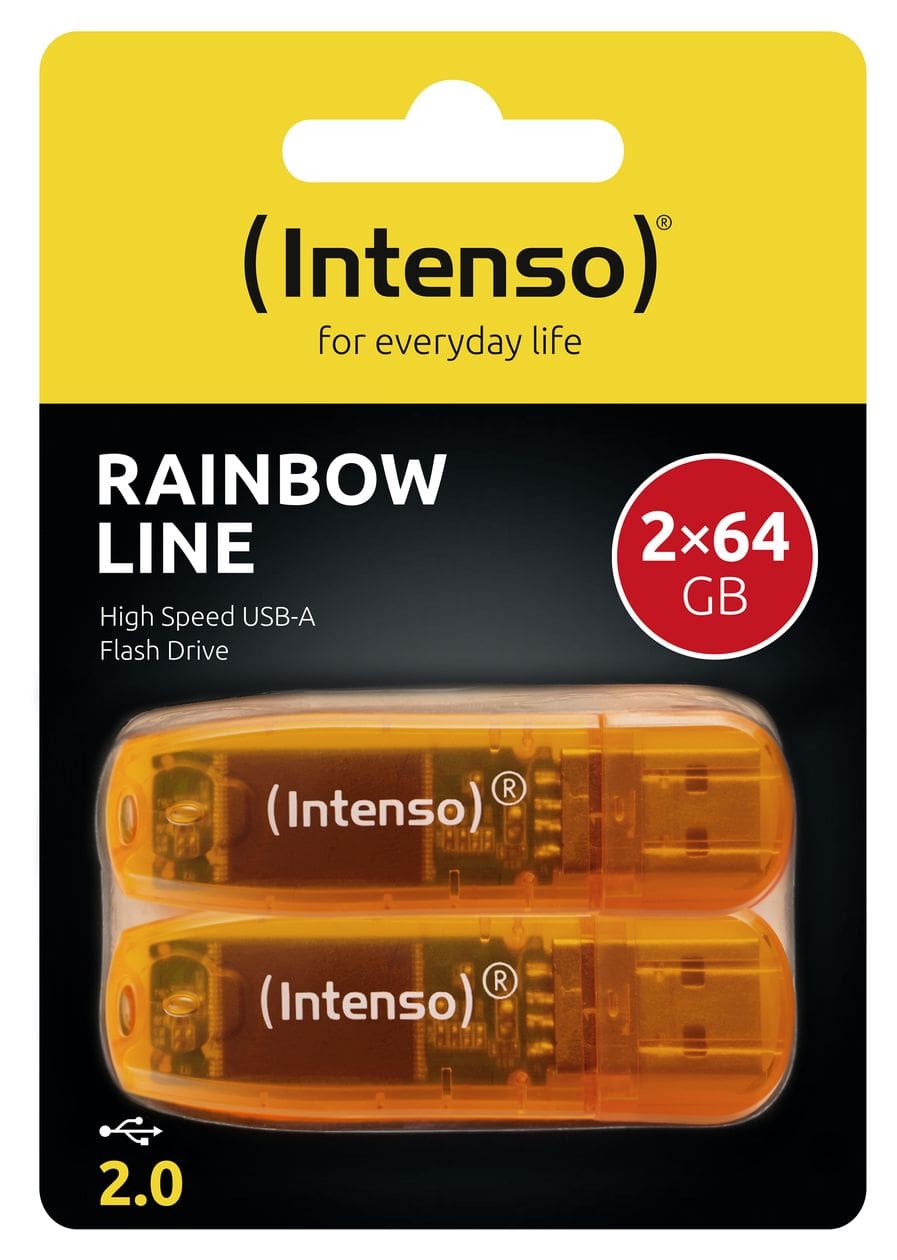 Rainbow Line USB Typ-A Stick 64 GB  (Orange) 