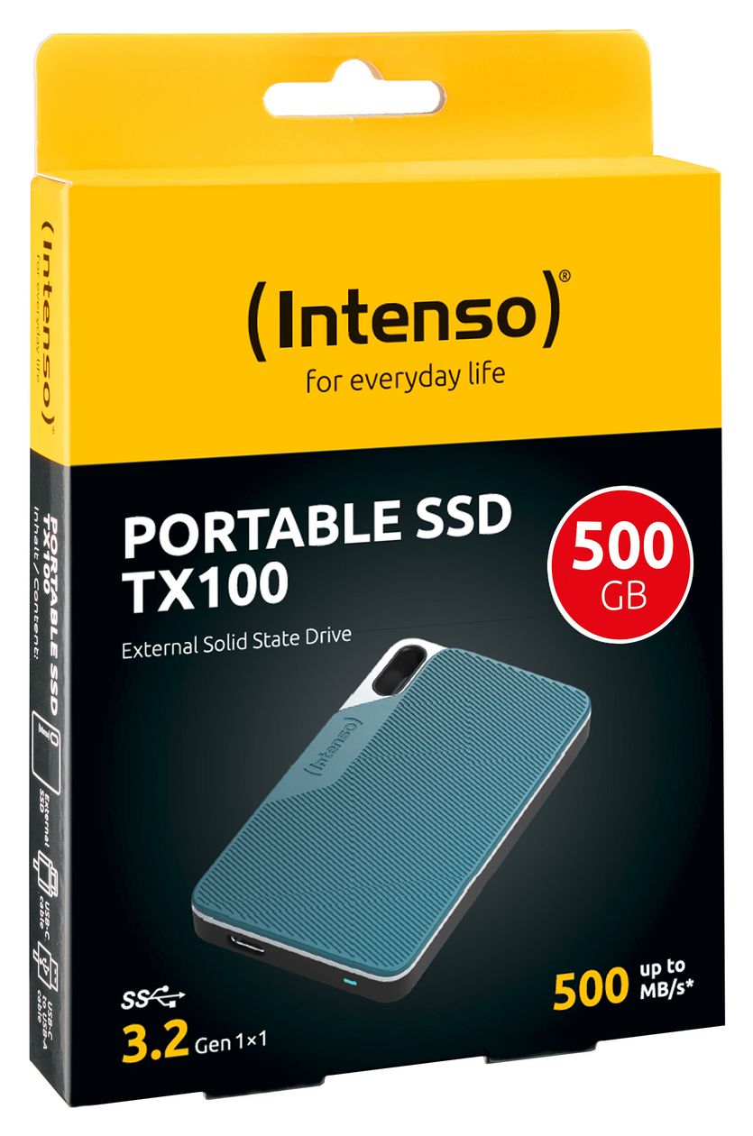 TX100 500 GB SSD  (Blau, Grau) 