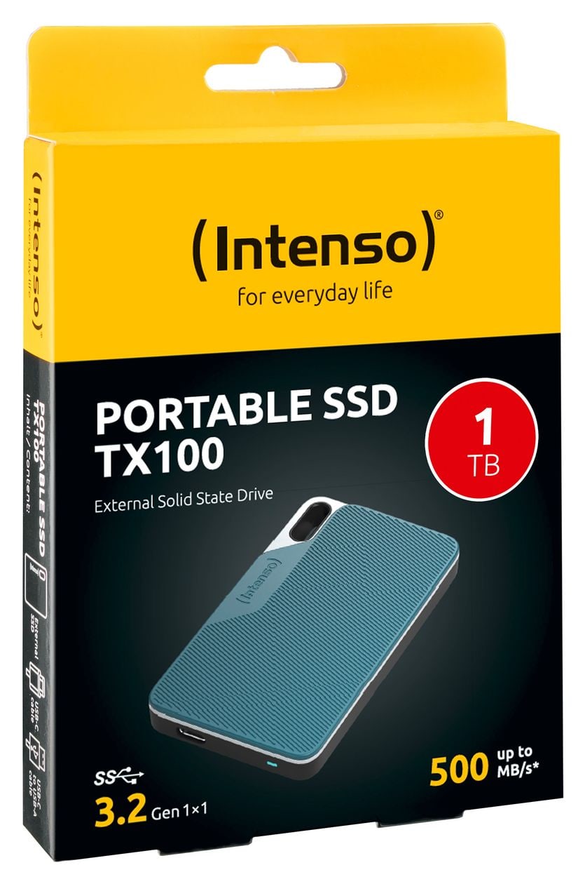 TX100 1 TB SSD  (Blau, Grau) 