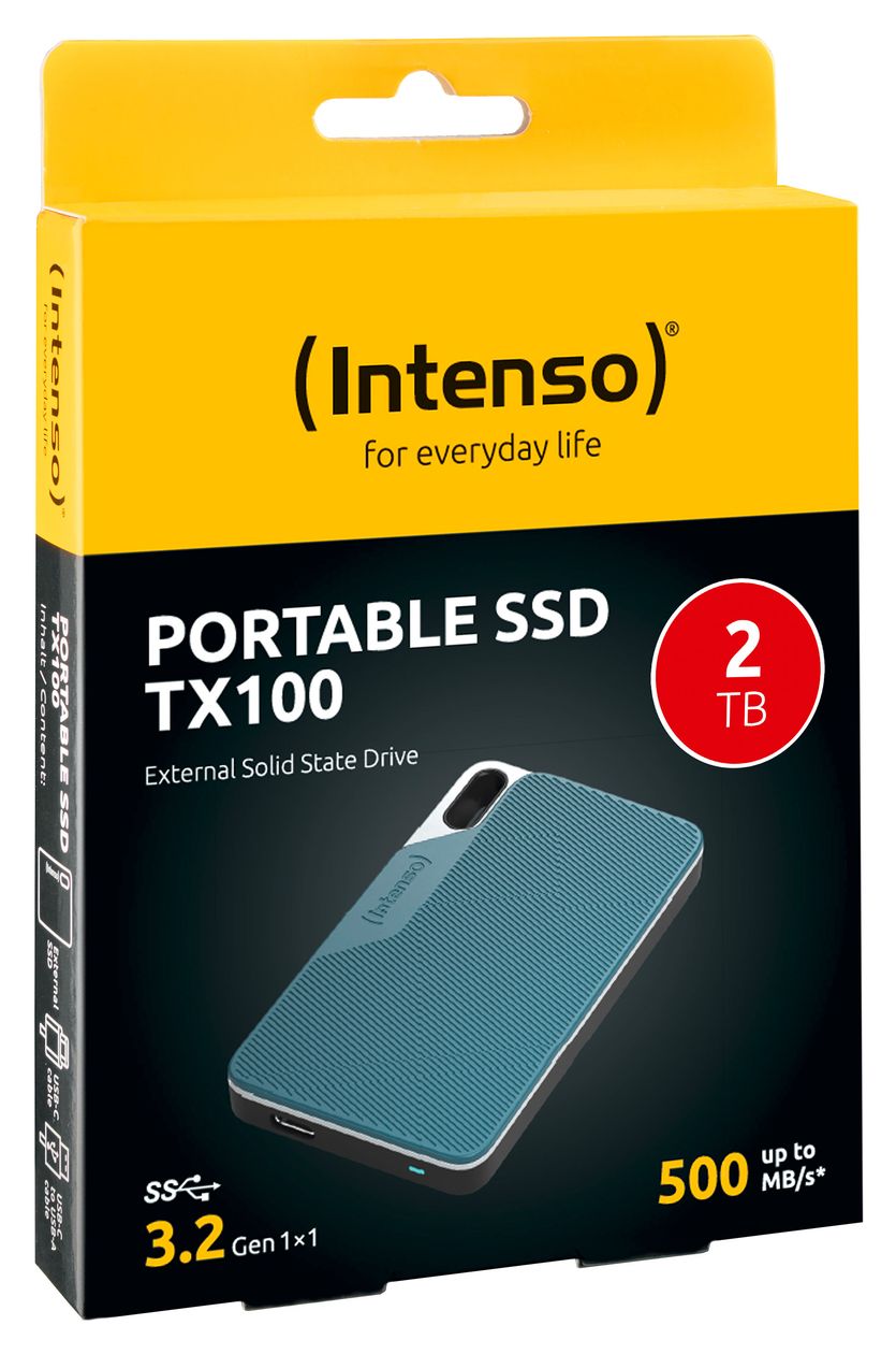 TX100 2 TB SSD  (Blau, Grau) 