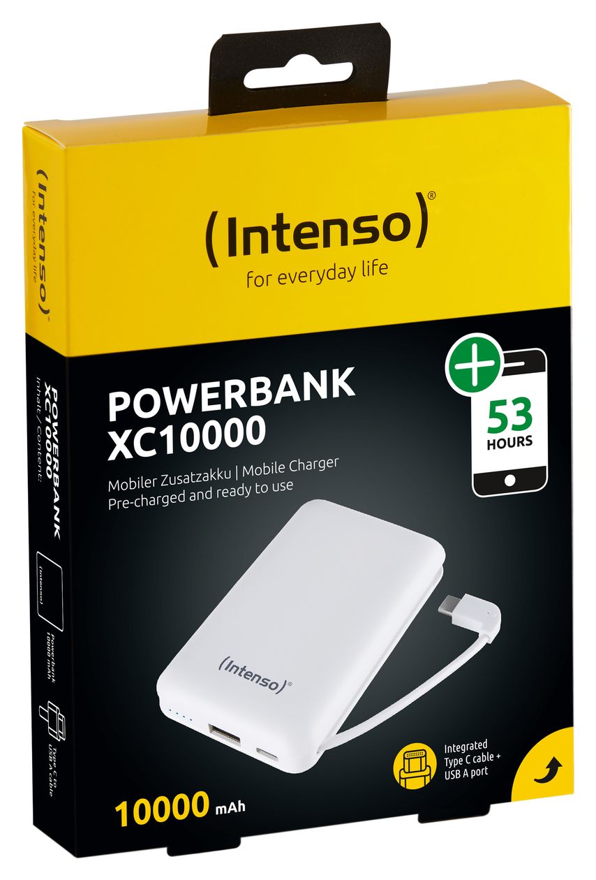 XC 10000 mAh Powerbank USB Typ-C  (Weiß) 