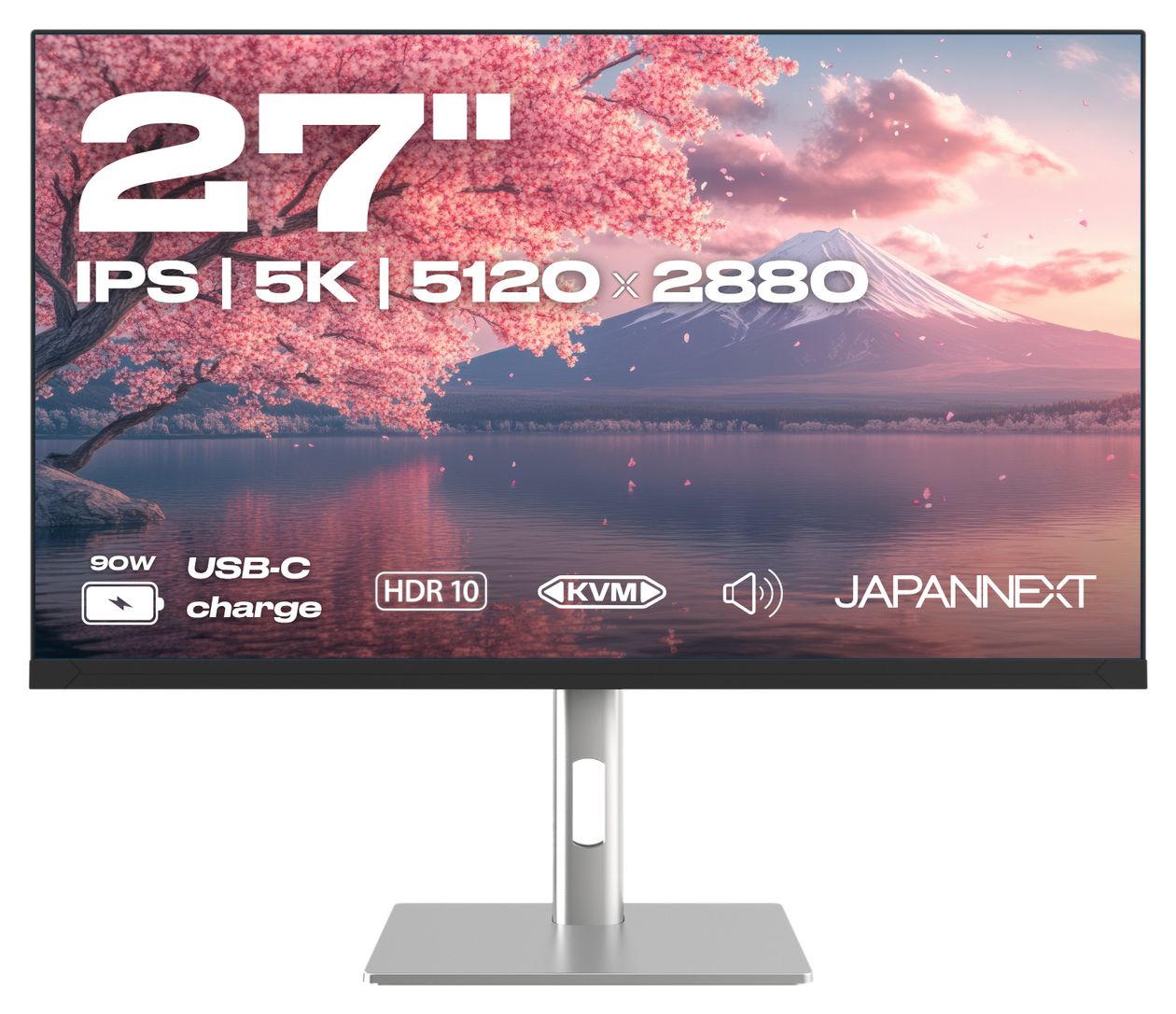 JN-IPS275K-HSPC9 5K Ultra HD Monitor 68,6 cm (27 Zoll) 16:9 8 ms  (Schwarz, Silber) 