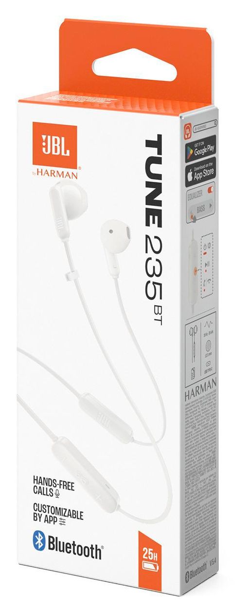 Tune 235BT In-Ear Bluetooth Kopfhörer kabellos 25 h Laufzeit IPX4  (Weiß) 