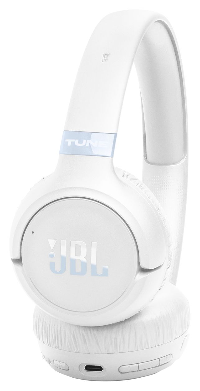 Tune 680NC Ohraufliegender Bluetooth Kopfhörer kabelgebunden&kabellos 76 h Laufzeit USB Typ-C  (Weiß) 