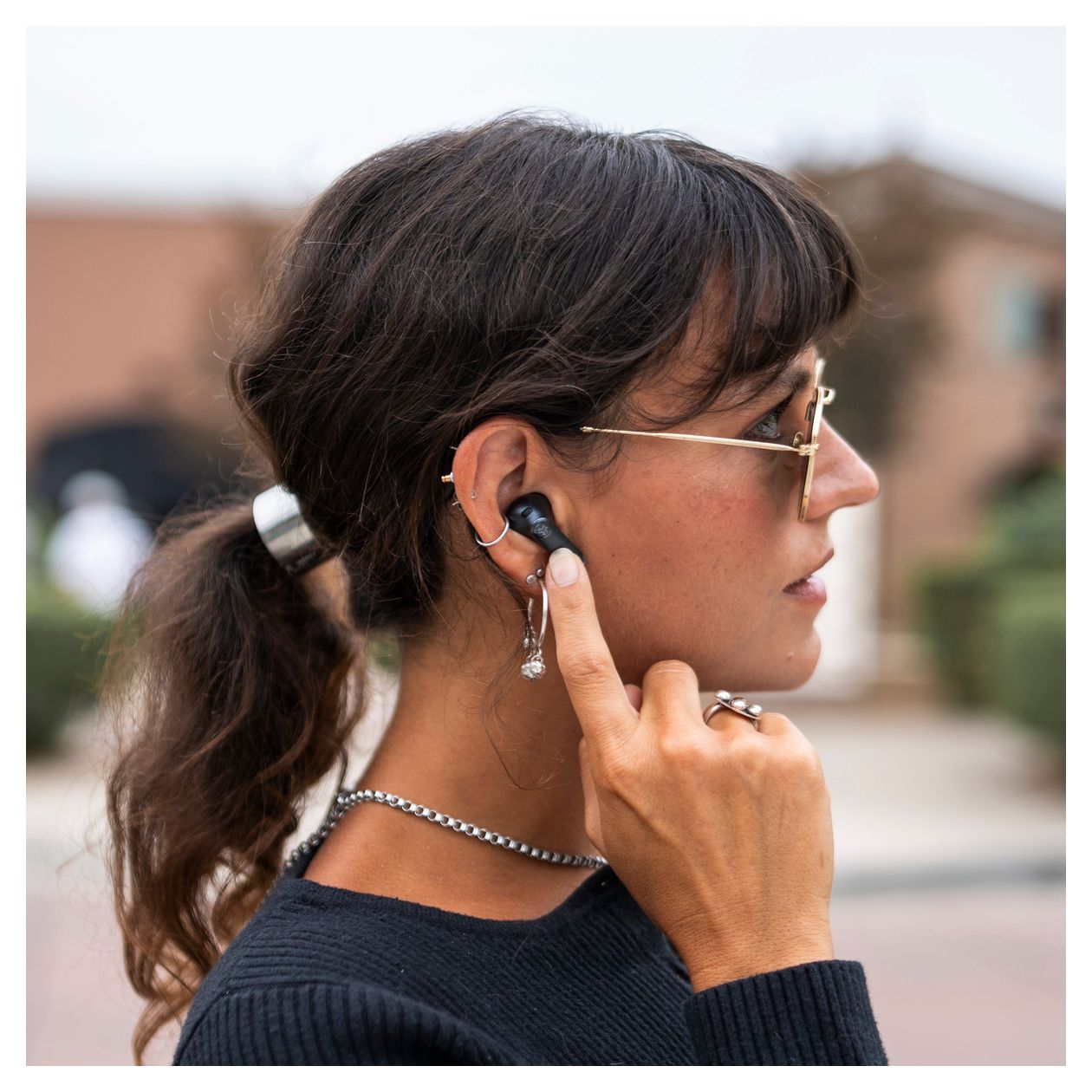 Epic Pods ANC In-Ear Bluetooth Kopfhörer kabellos IP55 USB Typ-C  (Schwarz) 