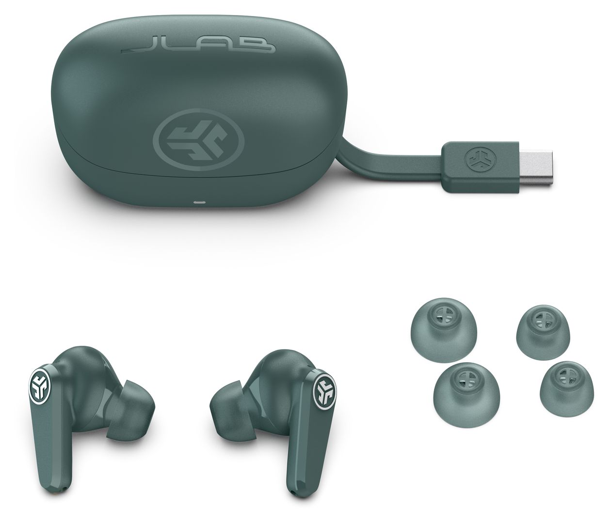 Go Pods ANC In-Ear Bluetooth Kopfhörer Kabellos TWS 26 h Laufzeit IP55  (Grün) 
