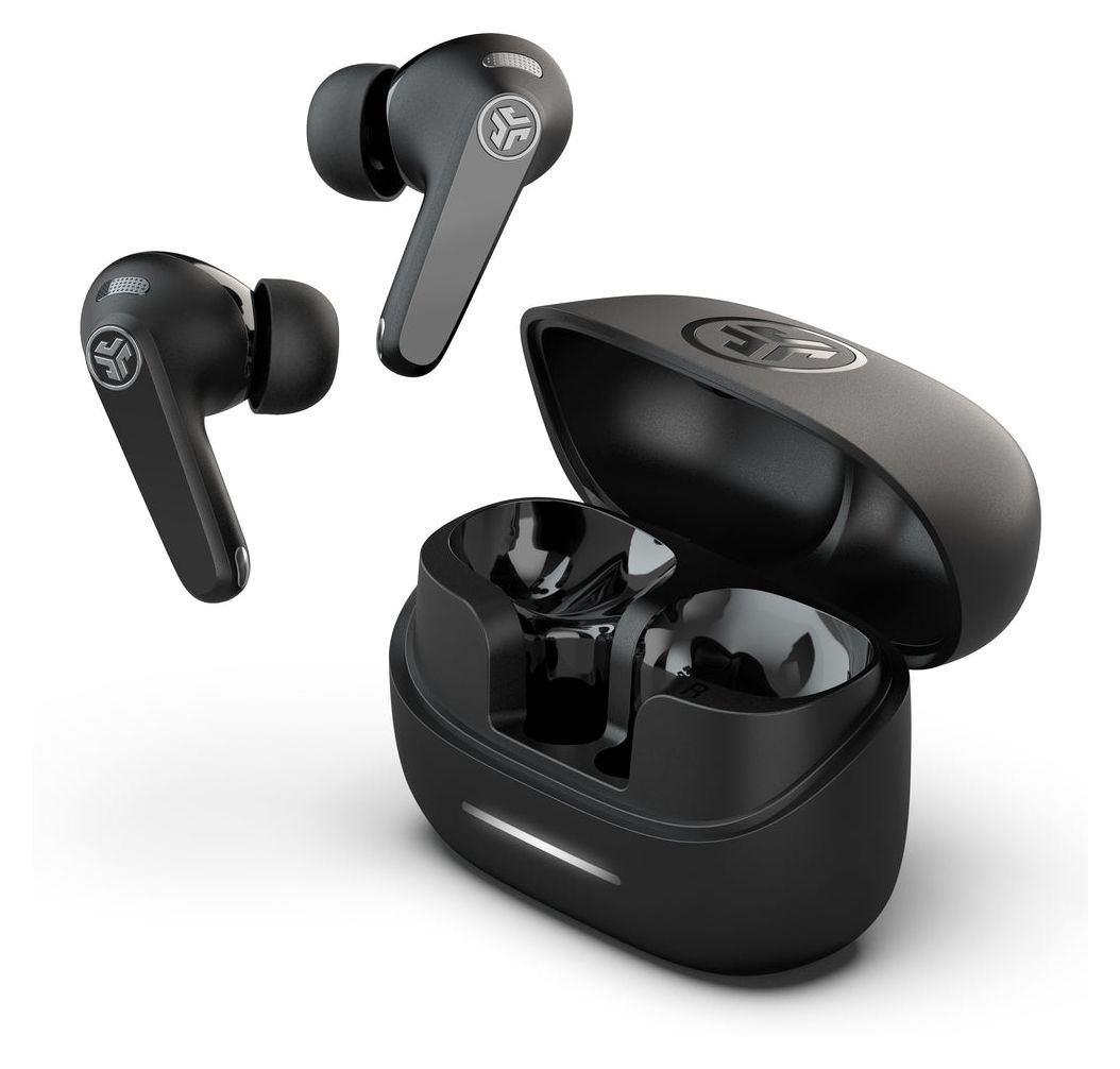 JBuds Pods ANC In-Ear Bluetooth Kopfhörer kabellos 56 h Laufzeit IP55 USB Typ-C  (Schwarz) 
