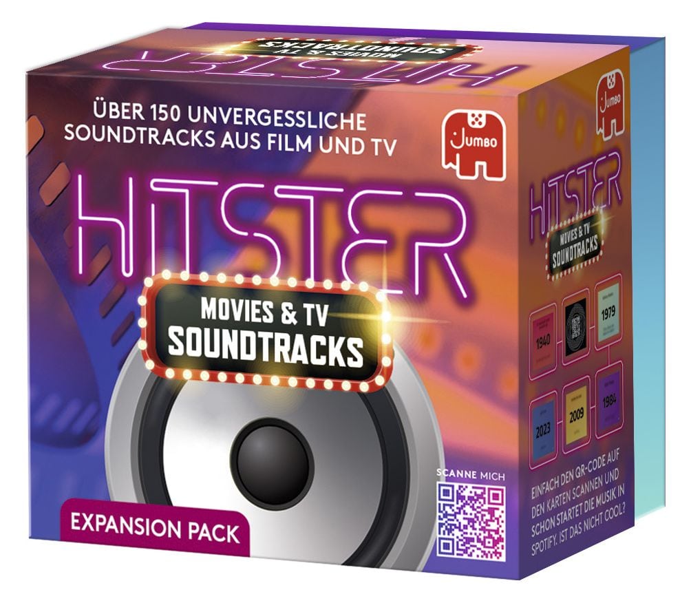 Hitster – Movies & TV Soundtracks Expansion Pack Brettspiel-Erweiterung Brettspiel-Erweiterung bis zu 10 Spielern ab 16 Jahr(e) 