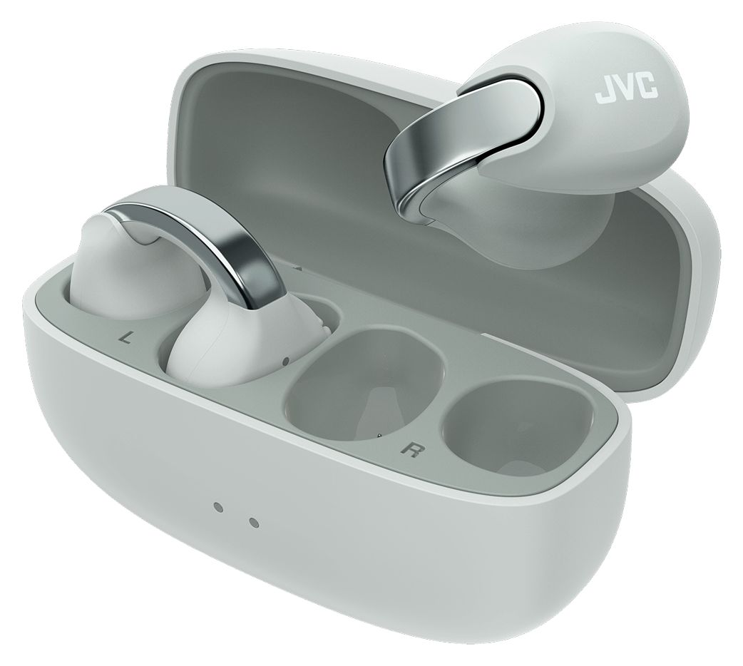 HA-NP1T In-Ear Bluetooth Kopfhörer Kabellos TWS IPX4 USB Typ-C  (Grau, Silber) 