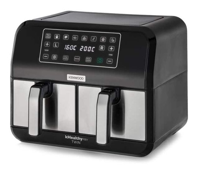 HFM20.000MB kHealthy Twin Airfryer Doppel Heißluftfritteuse 8 l 1700 W  (Schwarz) 