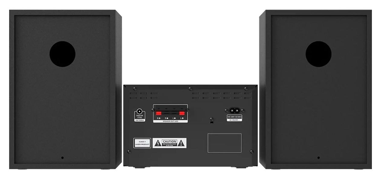M-9100S Home-Audio-Minisystem DAB+, FM, DAB 60 W Bluetooth  (Schwarz) 