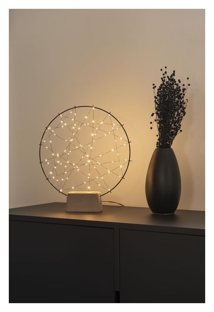 1783-787 Metallsilhouette Ring Holz LED Ultra-Warmweiß(2200K) Bernstein 