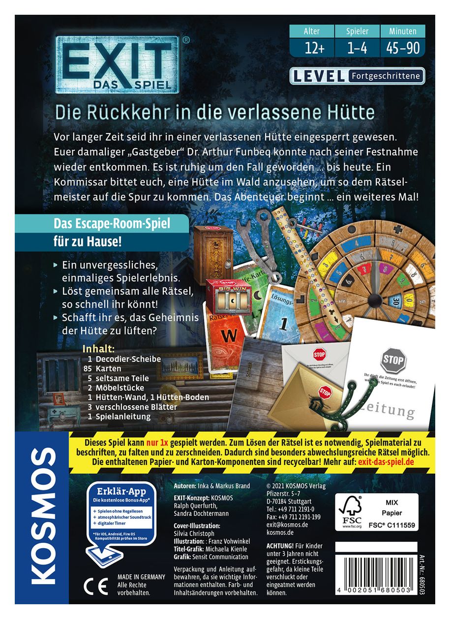 EXIT - Das Spiel: Die Rückkehr in die verlassene Hütte 