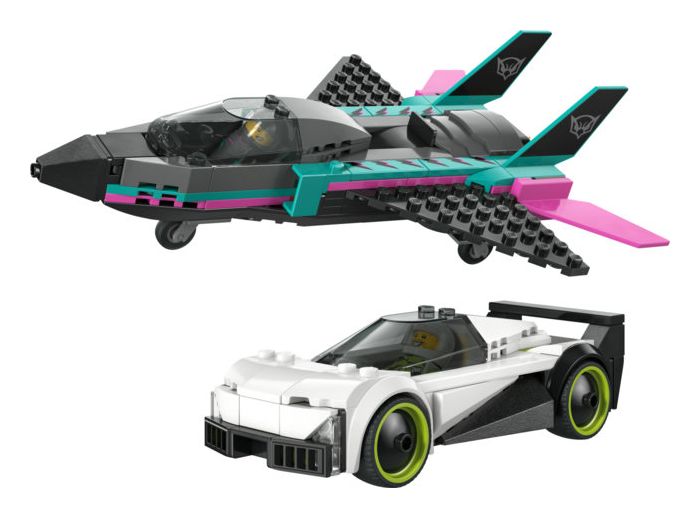 Düsenflieger vs. Rennauto 