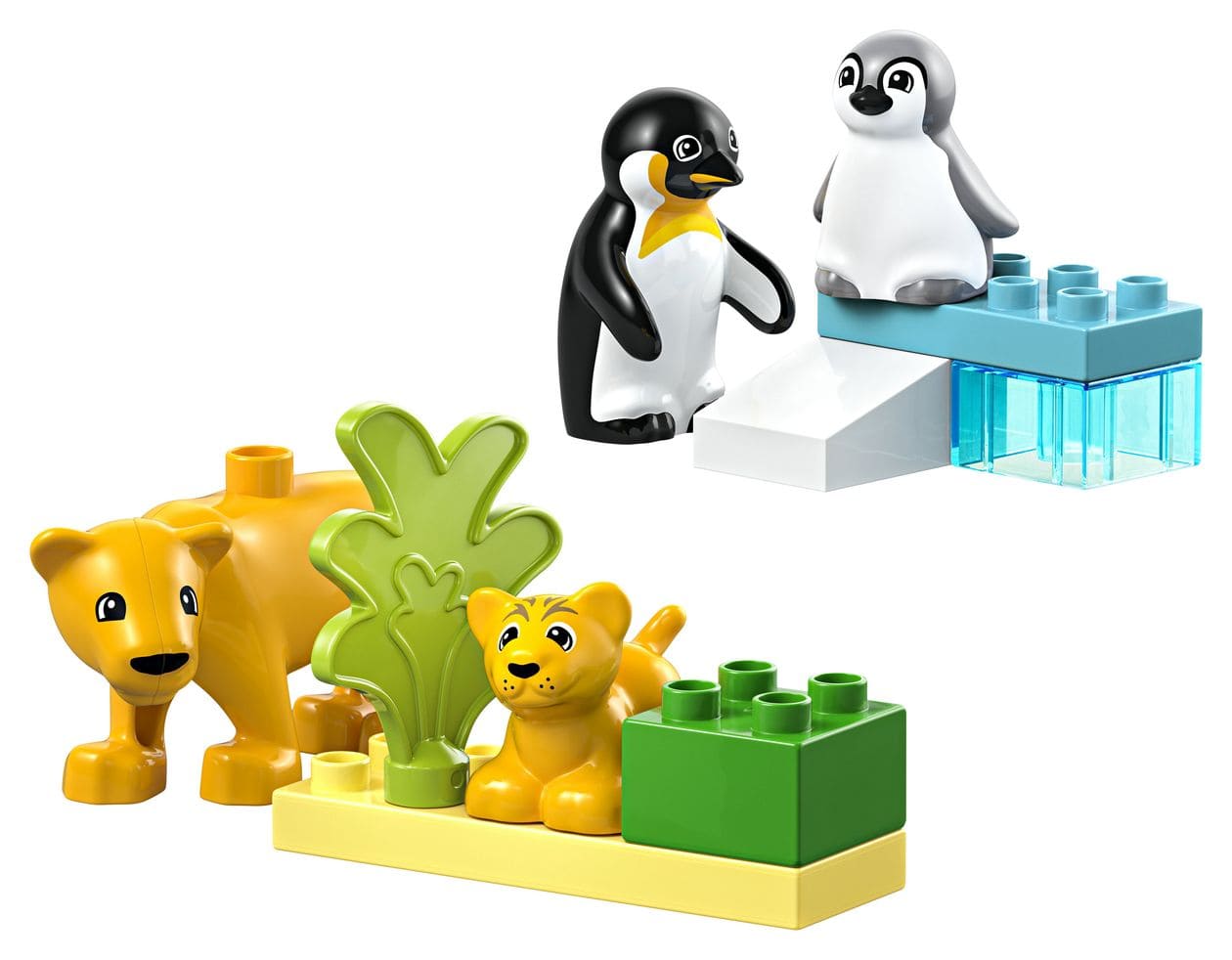 DUPLO Town Wildtier-Familien Pinguine und Löwen Bauset 10 Teile  (Mehrfarbig) 
