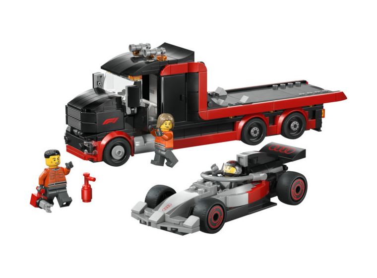 F1® Truck mit Audi F1® Rennwagen 