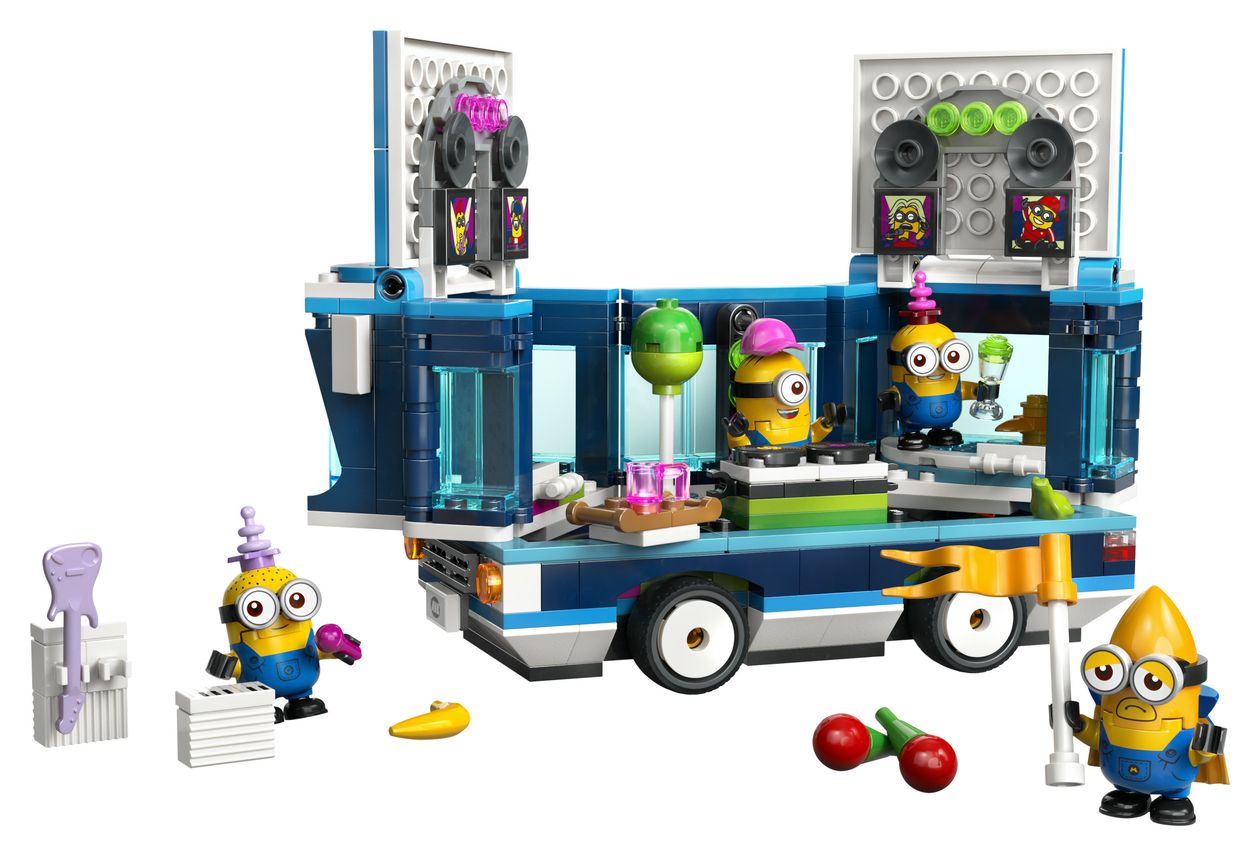 Ich Einfach unverbesserlich 4 Minions und der Party Bus Bauset 379 Teile  (Mehrfarbig) 
