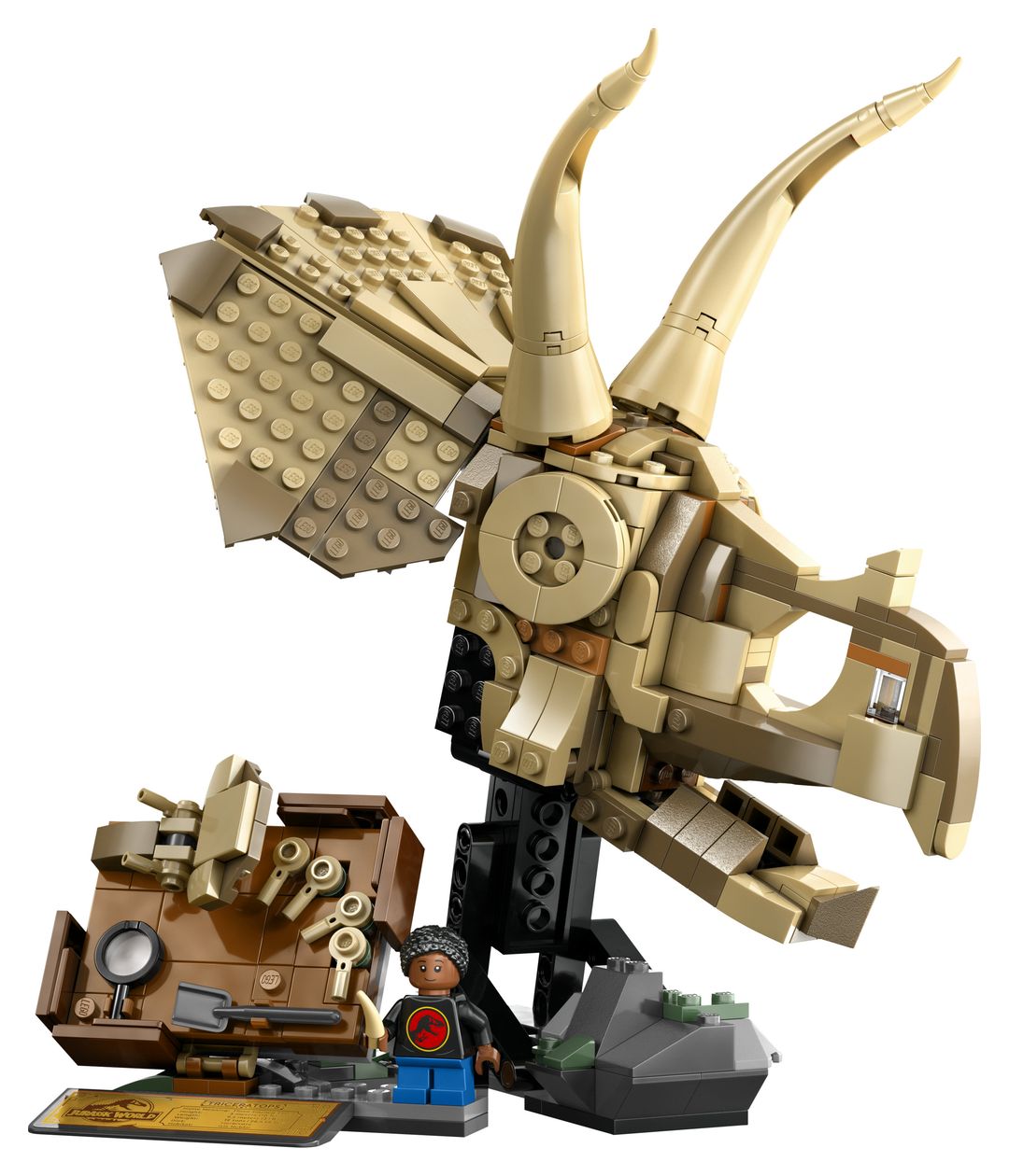 Jurassic World Dinosaurier-Fossilien Triceratops-Schädel Bauset 468 Teile  (Mehrfarbig) 