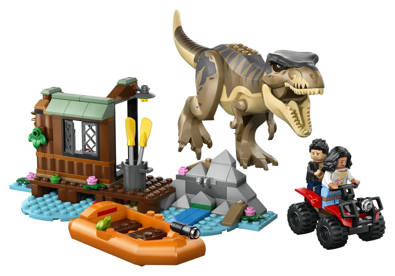 Jurassic World Flucht vor dem T.Rex Bauset 199 Teile  (Mehrfarbig) 