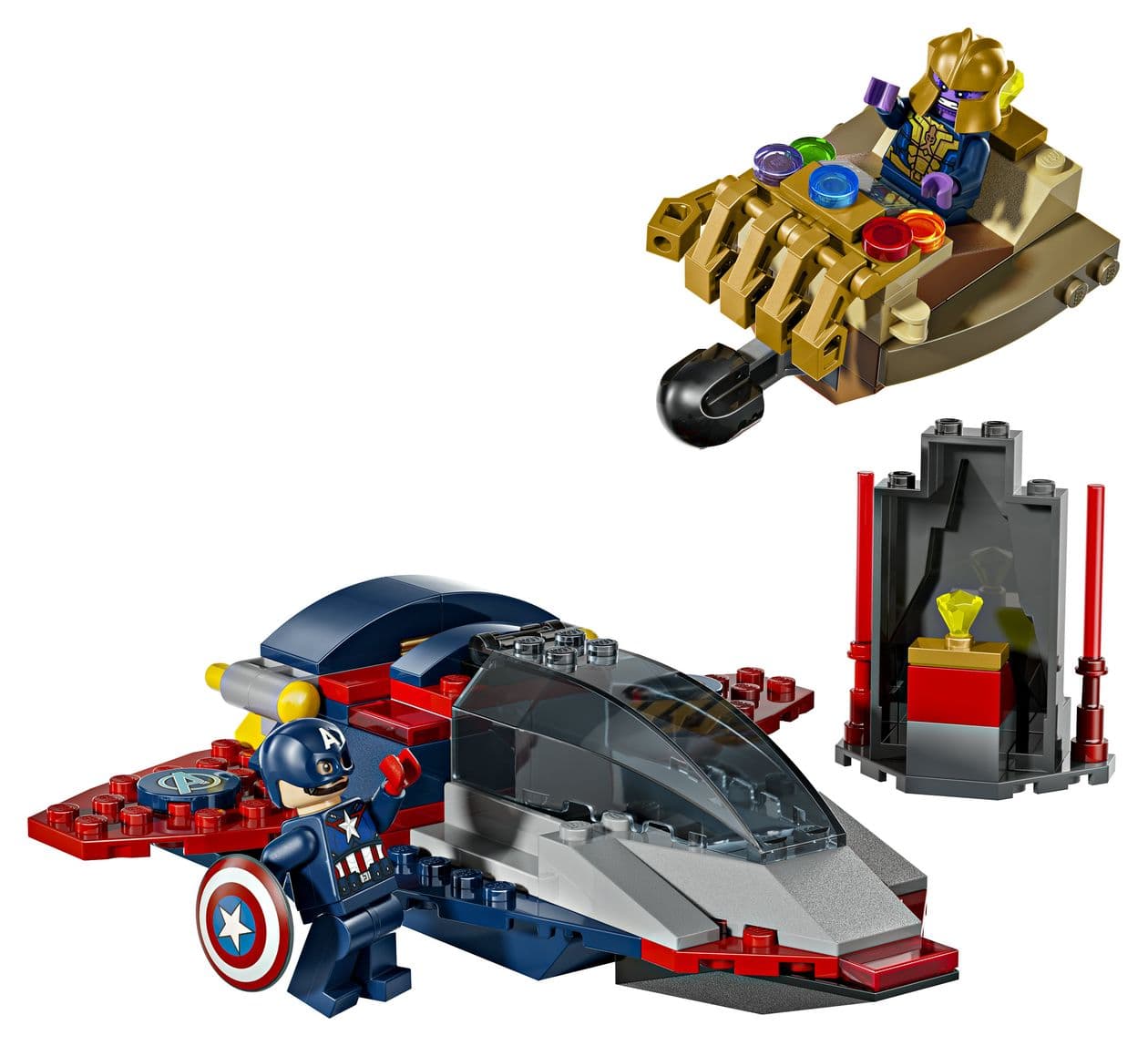 Marvel Captain America vs. Thanos Bauset 107 Teile  (Mehrfarbig) 