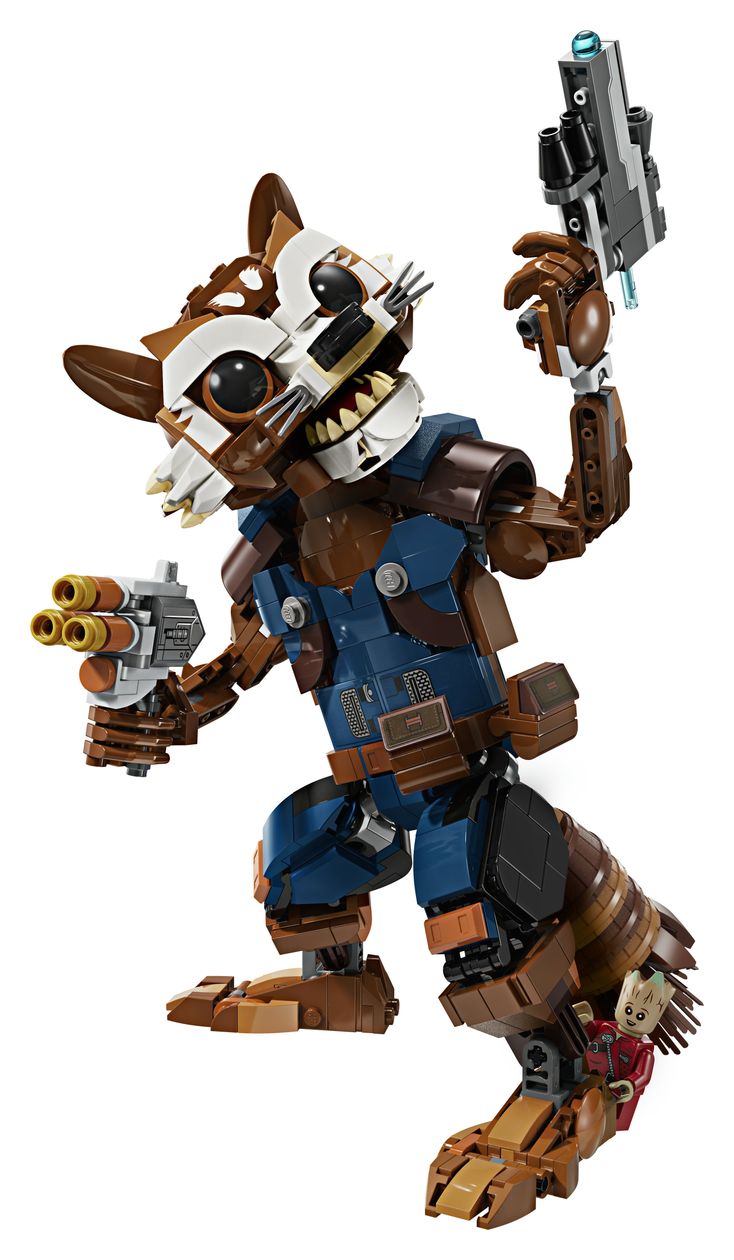 Marvel Rocket und Baby Groot Bauset 566 Teile  (Mehrfarbig) 