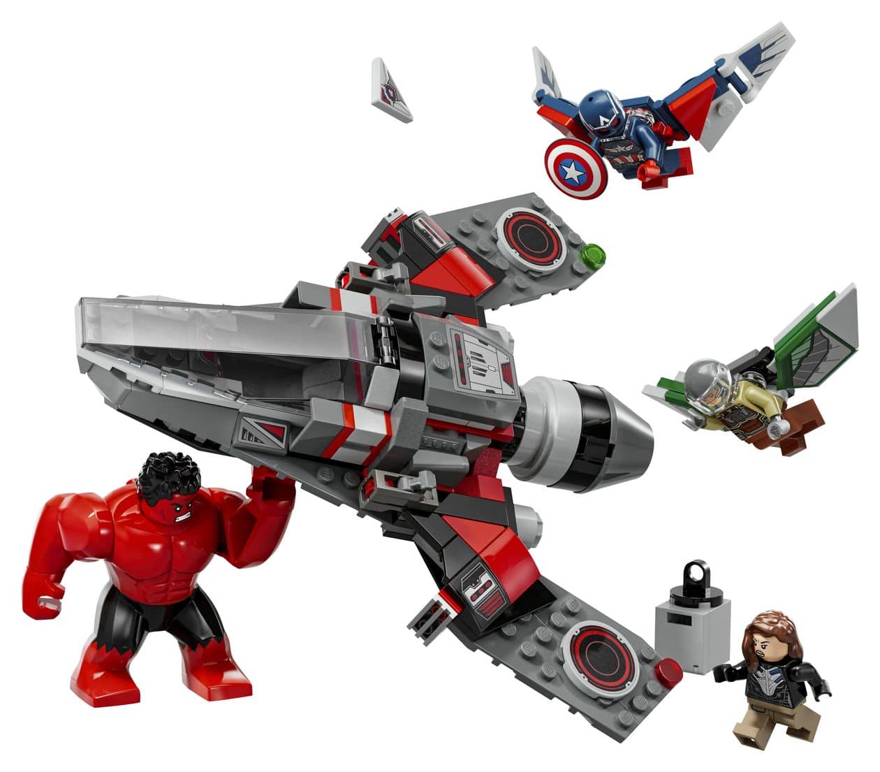 Marvel Showdown zwischen Captain America und Red Hulk Bauset 223 Teile  (Mehrfarbig) 