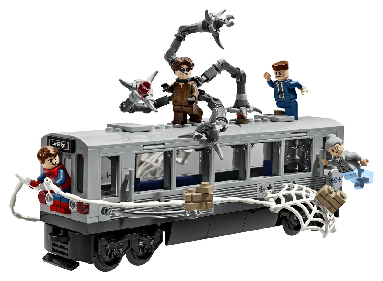Marvel Spider-Man vs. Doc Ock Showdown in der U-Bahn Bauset 393 Teile  (Mehrfarbig) 