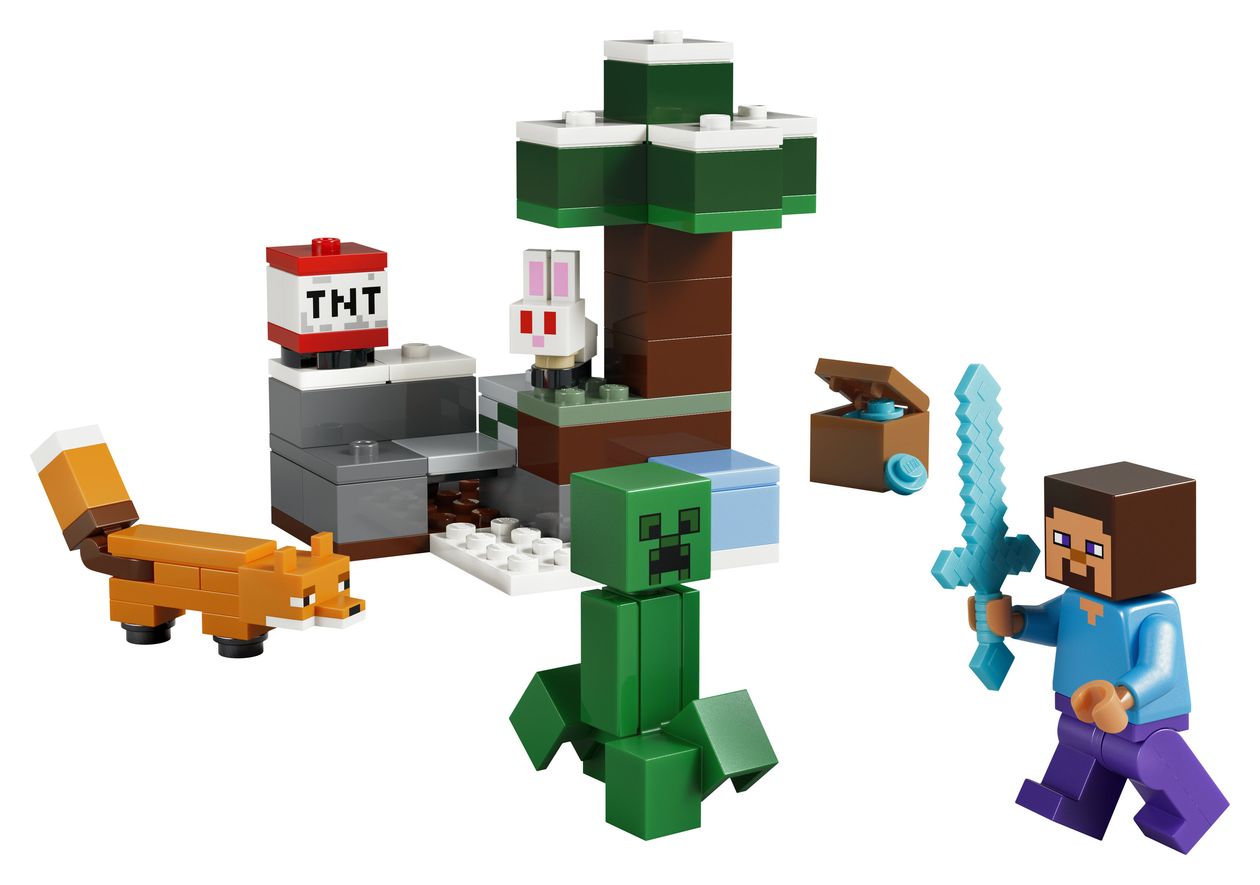 Minecraft Steves Abenteuer in der Taiga Bauset 79 Teile  (Mehrfarbig) 
